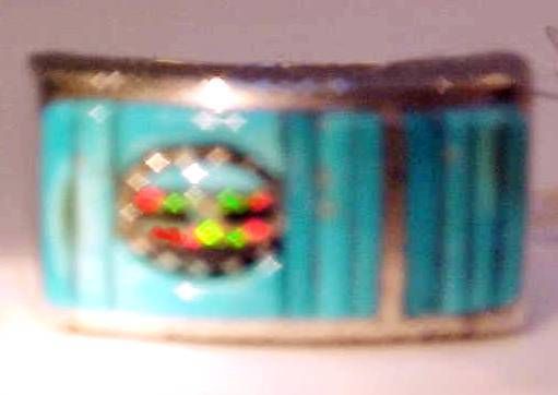 CUSTOM RED FIRE OPAL KINGMAN Turquoise MENS LADIES Sterling 925 RING 