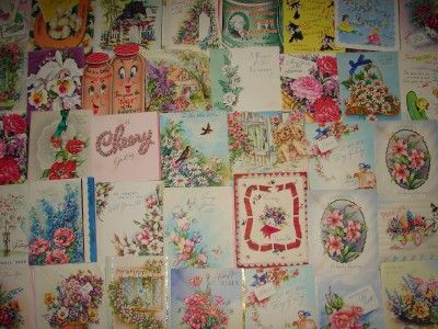 VTG LOT OF 147 CARDS (USED) GET WELL, BIRTHDAY AND MORE  