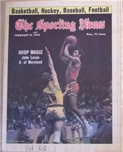 JOHN LUCAS MARYLAND 1976 SPORTING NEWS NO LABEL  