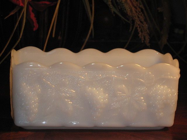 Anchor Hocking Fire King Casserole Dish w Grapes  