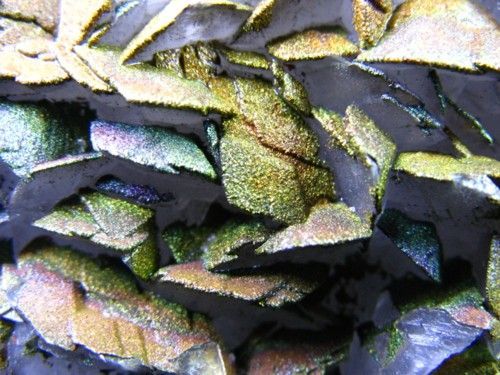 8LB,iridescent TITANITE(SPHENE) w/CALCITE specimen )  