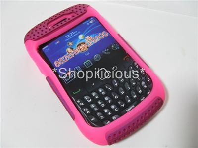 PINK BLACKBERRY CURVE 8520 8530/3G 9300 9330 HYBRID HARD+SILICONE SKIN 