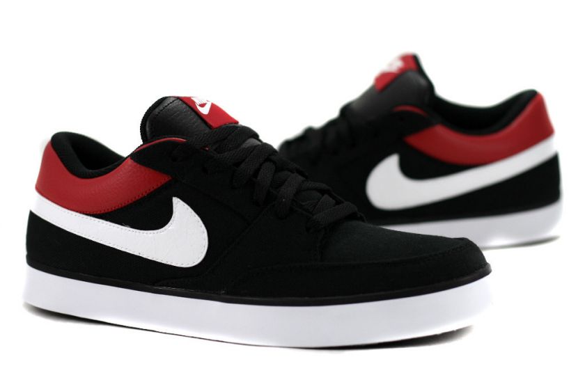 NIKE AVID CANVAS SKATEBOARDING 433184 001 BLACK RED MEN  