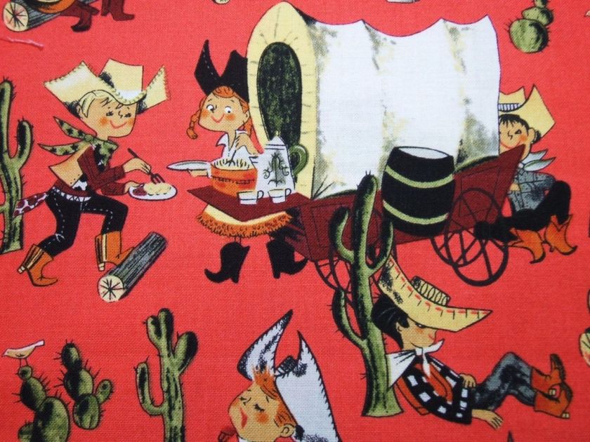 Michael Miller Chuckwagon Cowboy Childrens Western Fabric Cotton Yard 