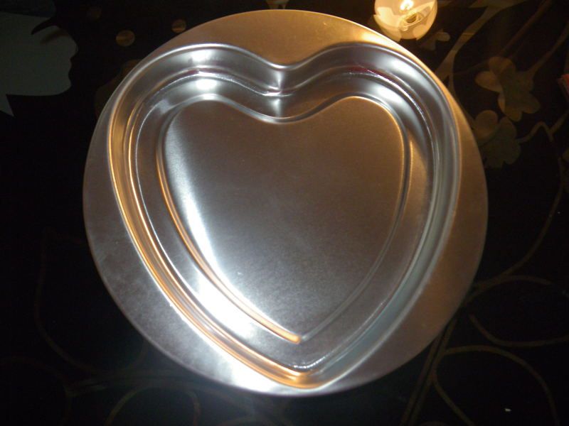 NEW Double Heart Cookie Brownie Tart Cake Pan 9 Alum  