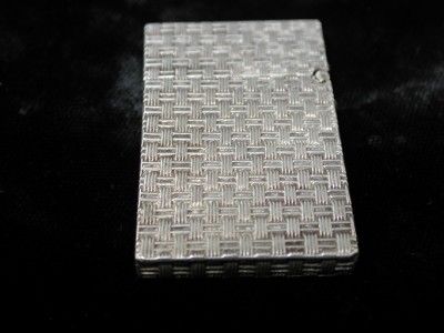   Co. Antique sterling basketweave rectangular slim lighter working okay