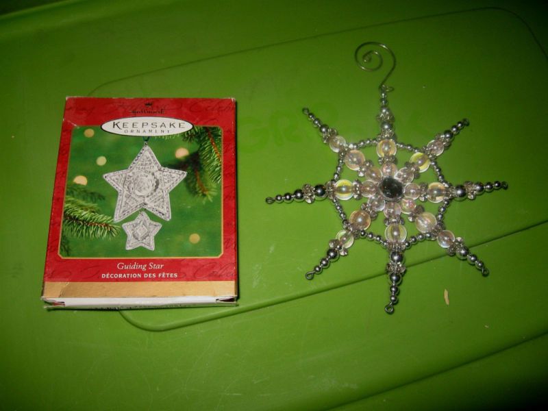 HALLMARK GUIDING STAR AND BEADED SNOWFLAKE ORNAMENTS  