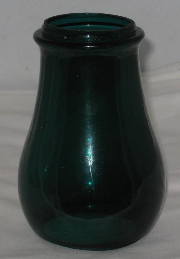 ANTIQUE RAILROAD TALL GREEN LANTERN GLOBE WITH EXTENDED BASE  