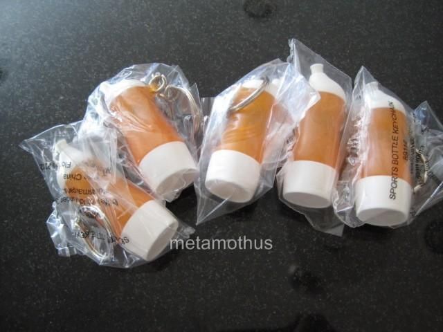 Tupperware Sports Bottle Keychain lot 5 Orange NEW  