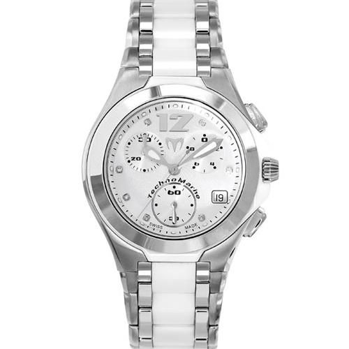 TECHNOMARINE NEO CLASSIC DIAMOND UNISEX CERAMIC CHRONOGRAPH WATCH 