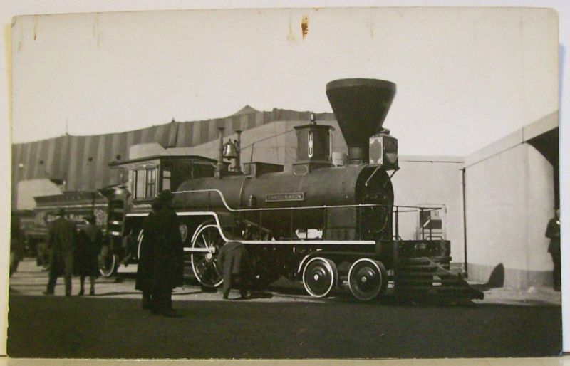 1930s DANIEL NASON 1858 4 4 0 LOCOMOTIVE TRAIN RPPC  