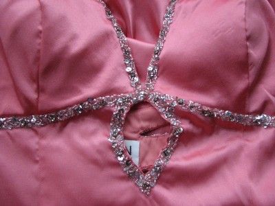 GORGEOUS Sean Collection Pink Beaded Dress Prom 10/12 L  