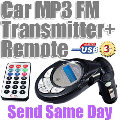 Usb Car FM Transmitter  Player Pen drive SD/MMC Slot  