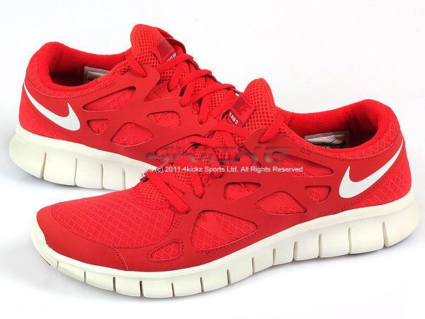 Nike Free Run+ 2 University Red/Sail Gym Red 2011 Running Mens 443815 