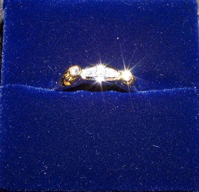 14K Yellow Gold/18K White Gold Diamond Ring 3.8 Grams  