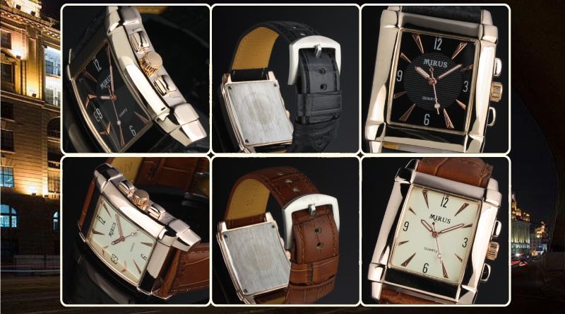 Classic Black Rose Gold Tone Style Leather Strap Luxury Quartz Mens 