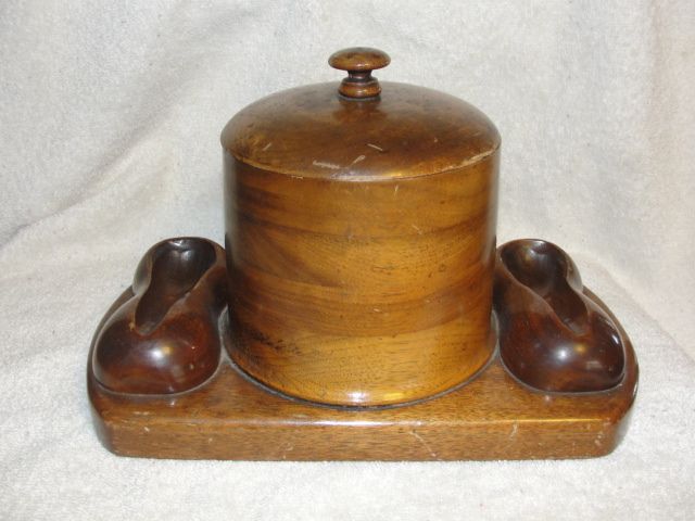 Black Walnut humidor Pic A Pipe custom co.vtg holder  