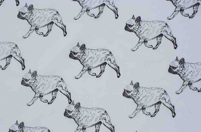 FRENCH BULLDOG 2 CRAFT FABRIC NEW COLORS  