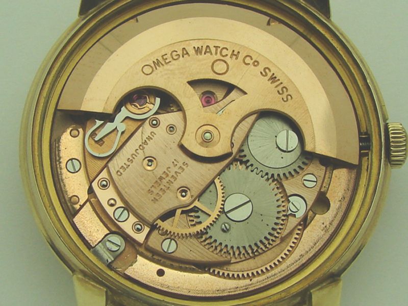 Vintage Steel 10kt Gold Filled Omega Automatic 17J Watch 550 Parts 