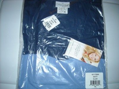 NWT PEACHES KATHERINE HEIGL SCRUB TOP 5477 ceil navy blue sweetheart 