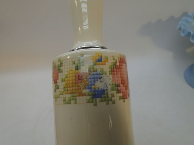   HARKER POTTERY PETIT POINT CHINA PATTERN ROLLING PIN PORCELAIN  