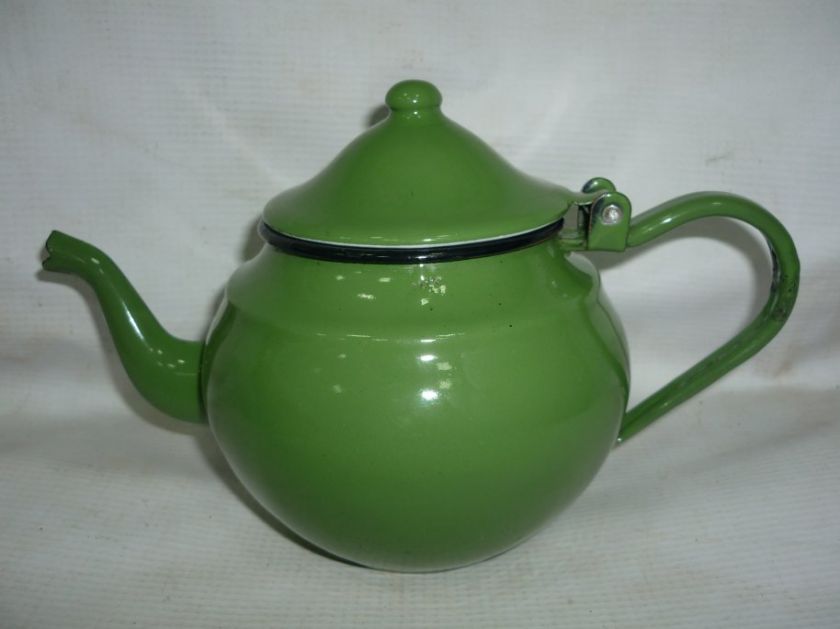 Vintage Bulgarian Green Teapot 1950`s  