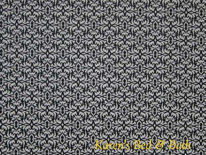 Black & White Scroll Shape Custom Curtain Valance NEW  