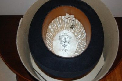 Vintage Antique Herbert Johnson Brooks Bros. Derby Bowler Hat and Box