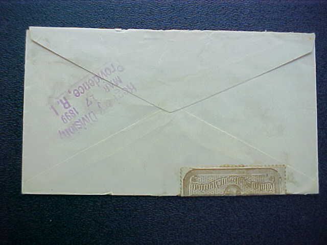 TENNESSEE FREDONIA 1899 COVER, OFFICIAL SEAL, DPO  