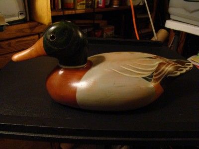   May Green Head Hand Made Duck Herman Big Sky Decoys Oswego IL Nice