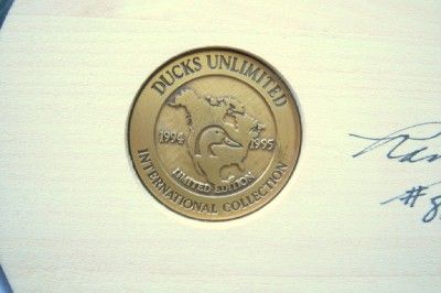 Decoy DU Duck Unlimited Ring Neck Diver Randy Tull #807 Signed 1994 95 