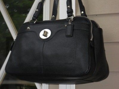 NEW AUTH Coach Black Pebbled Leather Penelope Satchel/Handbag 16529 $ 