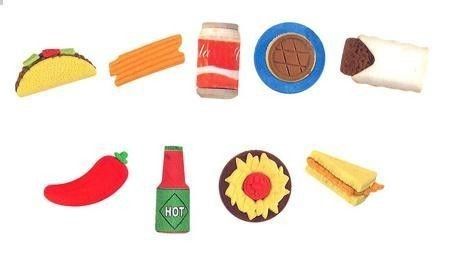 ERASER CANTINA NEW MEXICAN FOOD ERASERS * 100 PCS *  