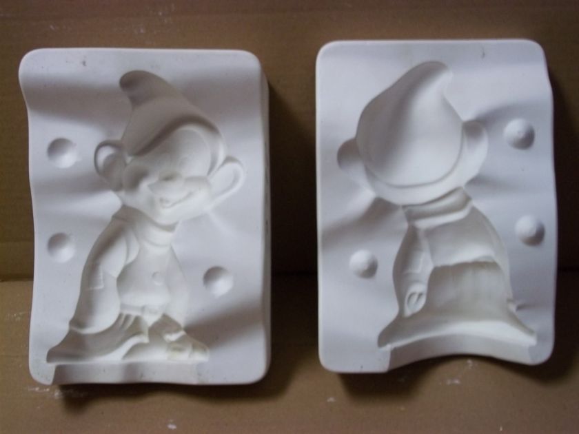 SNOW WHITE & THE SEVEN DWARFS DISNEY MOLDS COMPLETE SET 8 PIECES 