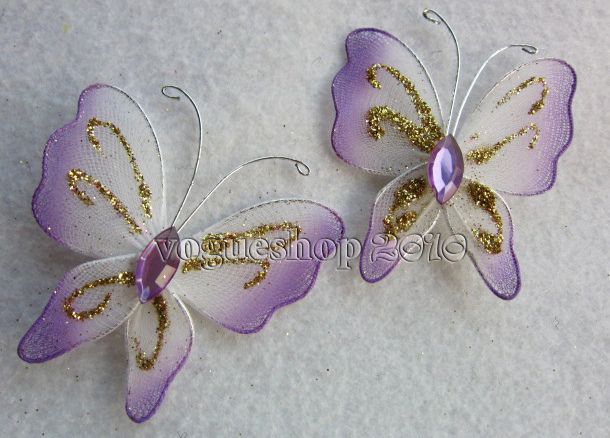 10pcs Stocking Butterflies Many Color Available 6cm  