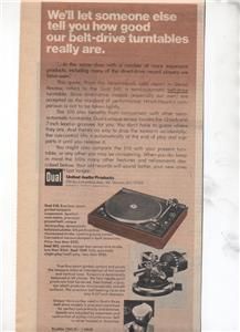 1977 DUAL 510 TURNTABLE AD  