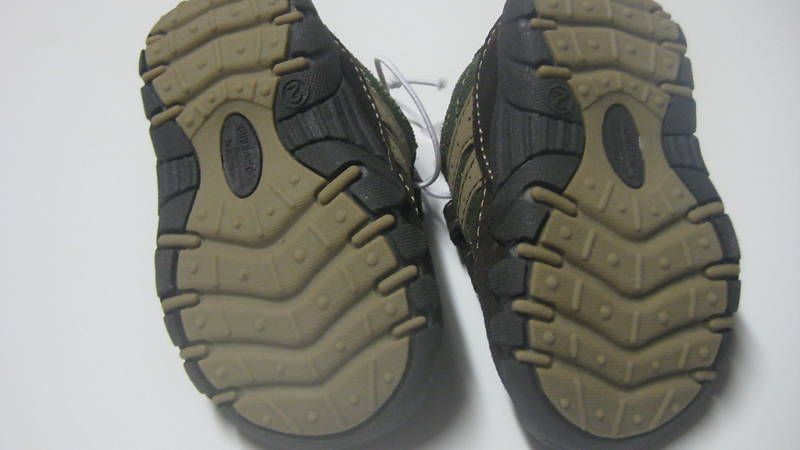 Infant Boys Size 2 OshKosh Brown & Green Athletic Shoes NEW  