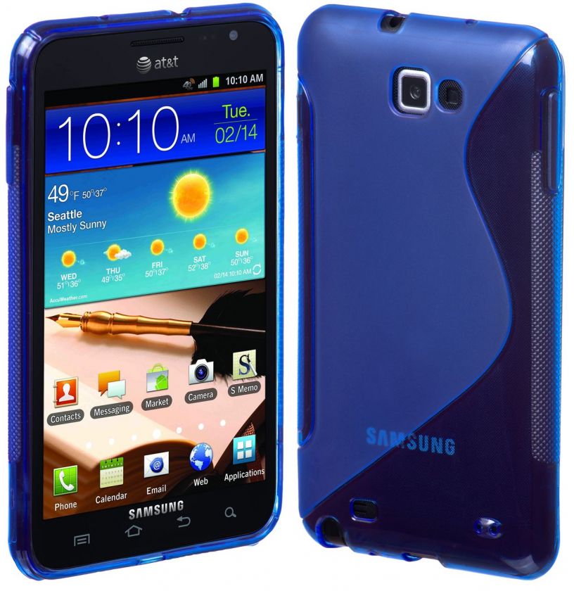 BLUE SLINE TPU CASE FOR SAMSUNG GALAXY NOTE AT&T LTE i717 817781010834 