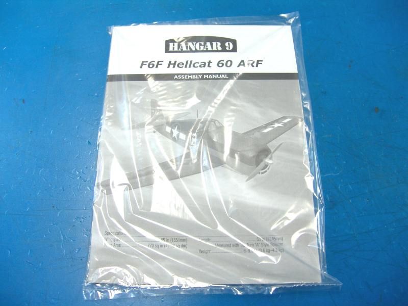 Hangar 9 F6F Hellcat 60 size ARF R/C Glow Electric Airplane Kit DAMAGE 