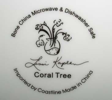 Lissi Kaplan Coral Tree Bone China Salad Plate Plates  