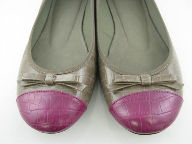 OLD NAVY Brown Mock Crock Fashion Ballet Flats Sz 7  