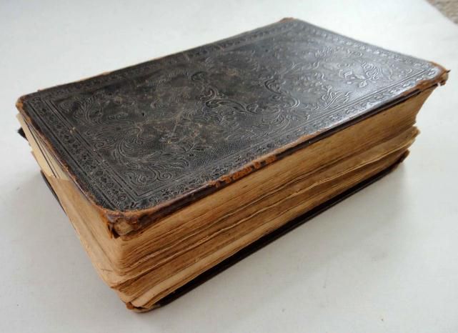 1850 antique DIE BIBEL GERMAN BIBLE cooney★  