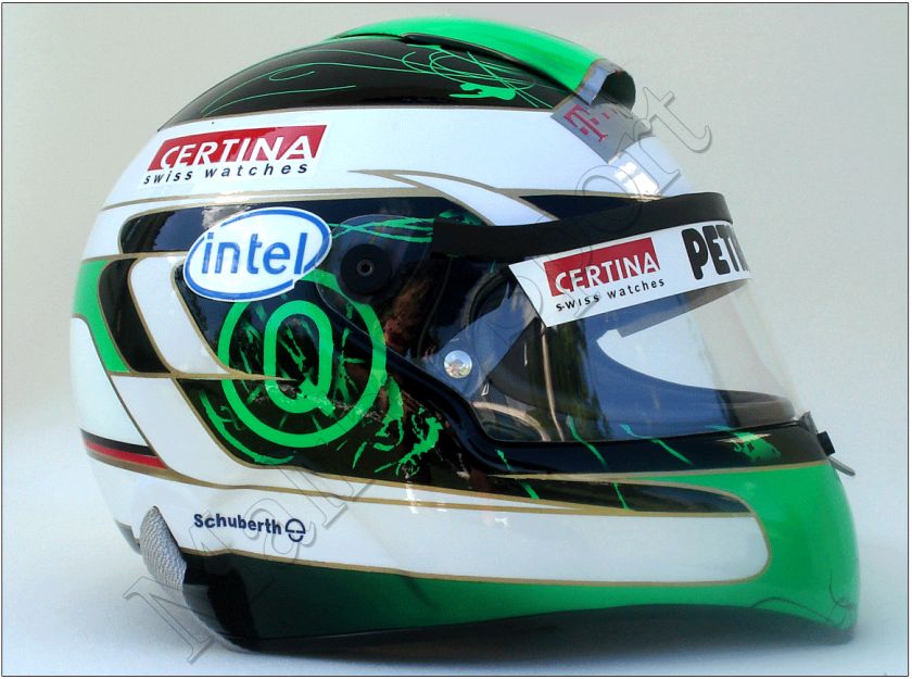 Nick Heidfeld 2009. BMW Sauber F1 Schuberth RF1 Replica Helmet Scale 1 