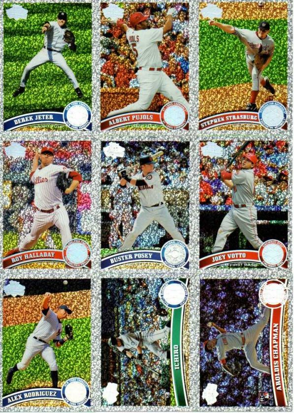 2011 TOPPS SERIES 1 AND 2 PLATINUM DIAMOND ANNIVERSARY PARALLEL PICK 6 