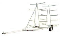 10 PLACE CANOE KAYAK TRAILER WITH RACK FREE DELIVERY  