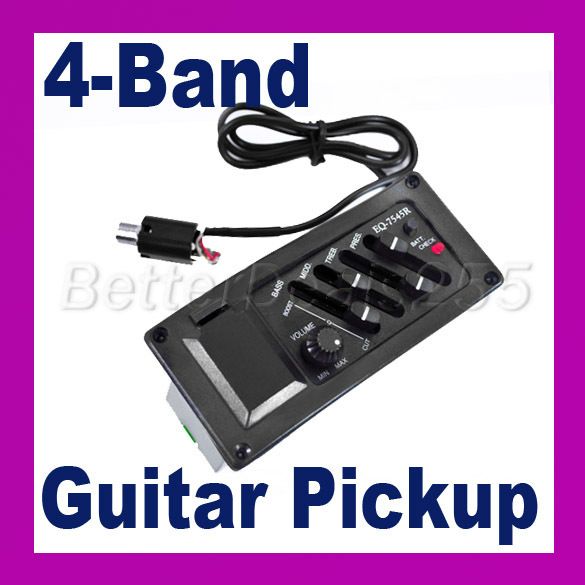 Band EQ Preamp Piezo plus Pickup Acoustic Guitar Bass  