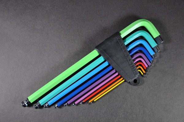 New 9 Color Ball End Allen Tool Key Hex Wrench Tool Set  