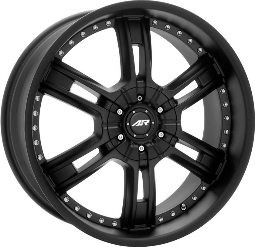 20 AMERICAN RACING MARIN BLACK WHEELS 6X5.5MM +18MM  