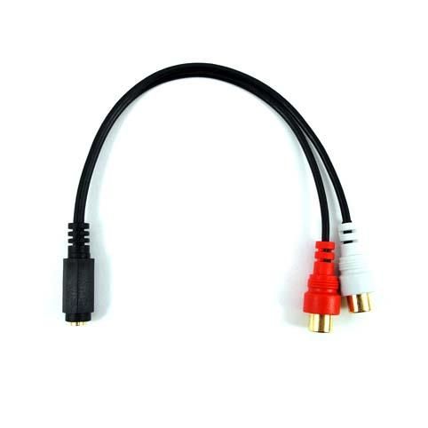  splitter audio cables 3 5mm stereo female to 2 rca female splitter 