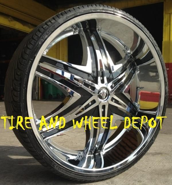 22 INCH DIABLO ELITE RIMS AND TIRES CADILLAC MUSTANG ALTIMA MAXIMA FWD 